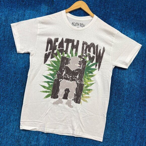 Death Row Records White Rap T-Shirt Size Medium - Picture 3 of 4